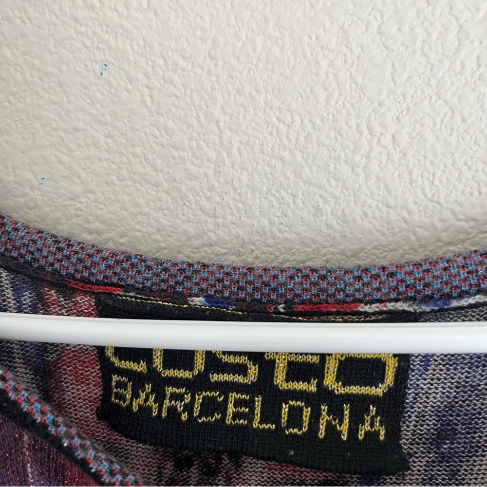 Custo Barcelona Knit Top Blouse Sz Medium Multicolor - Picture 2 of 7